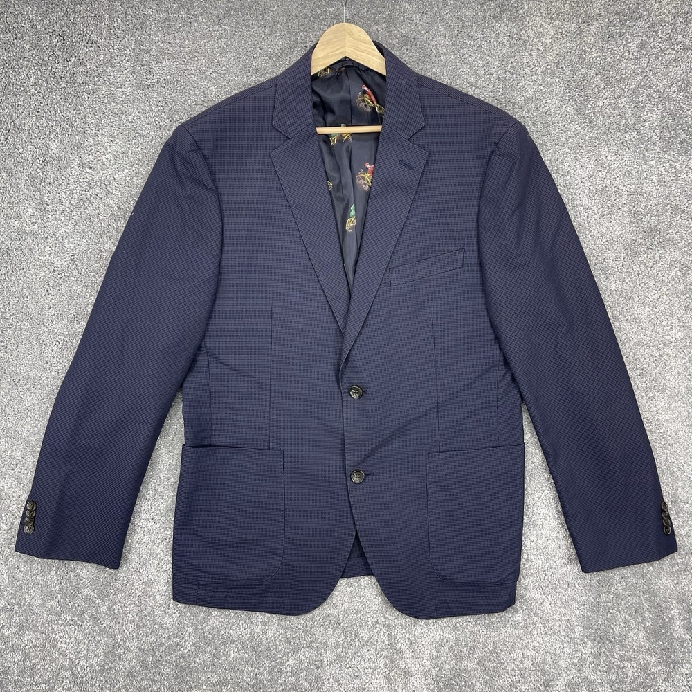 Flynt Lucas Blazer Mens 42R Blue Bicycle Lined Sport Jacket Coat